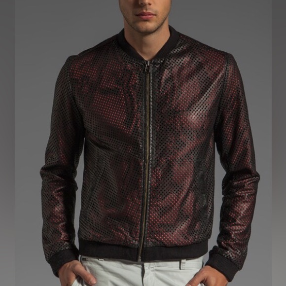 Adidas SLVR Jackets & Blazers - Vintage Adidas SLVR Perforated Lamb Leather Bomber Jacket